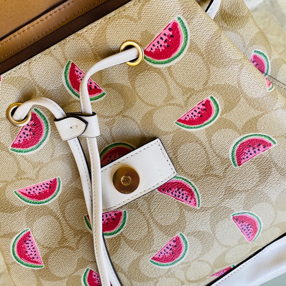 NWT Coach Elle backpack&wallet watermelon - Picture 7 of 13